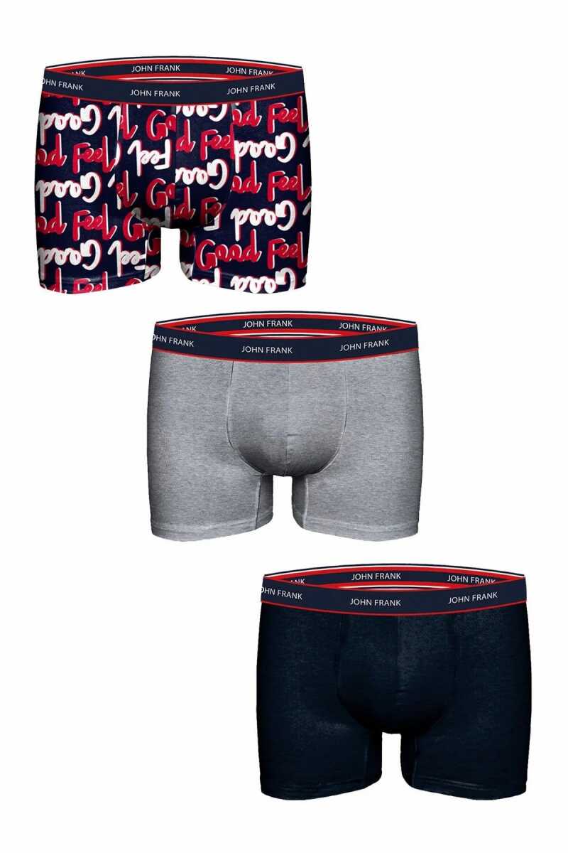 Jonh Frank Üçlü Paket Erkek Boxer JF3BFG02