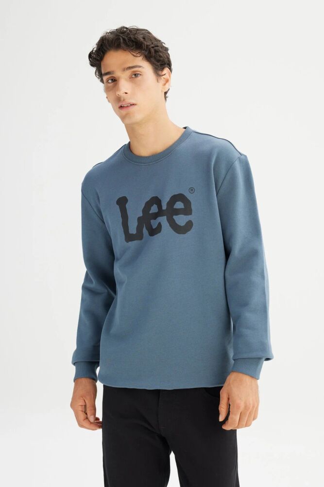 Lee Bisiklet Yaka Erkek Sweatshirt L80XTJTG