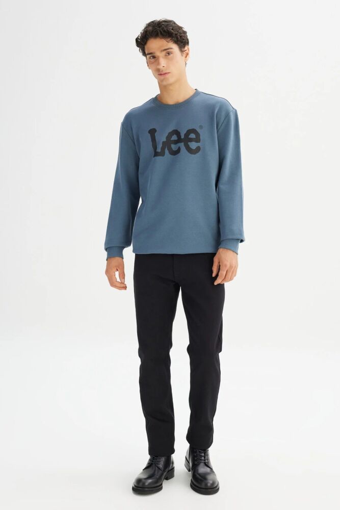 Lee Bisiklet Yaka Erkek Sweatshirt L80XTJTG (1)