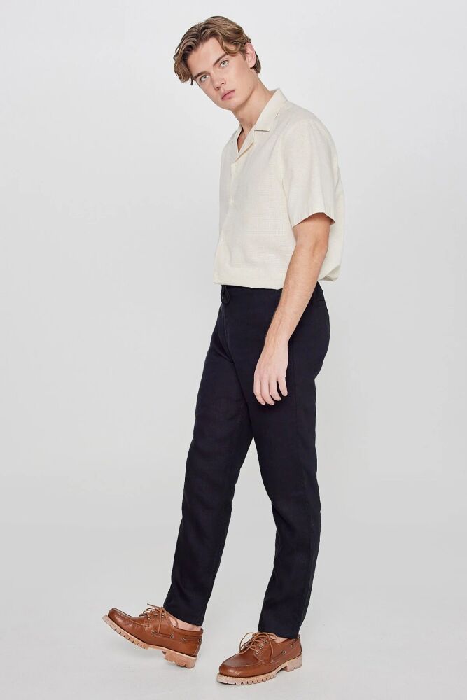 Lee Regular Fit Düz Paça Normal Bel Erkek Keten Pantolon L2610018001 (1)