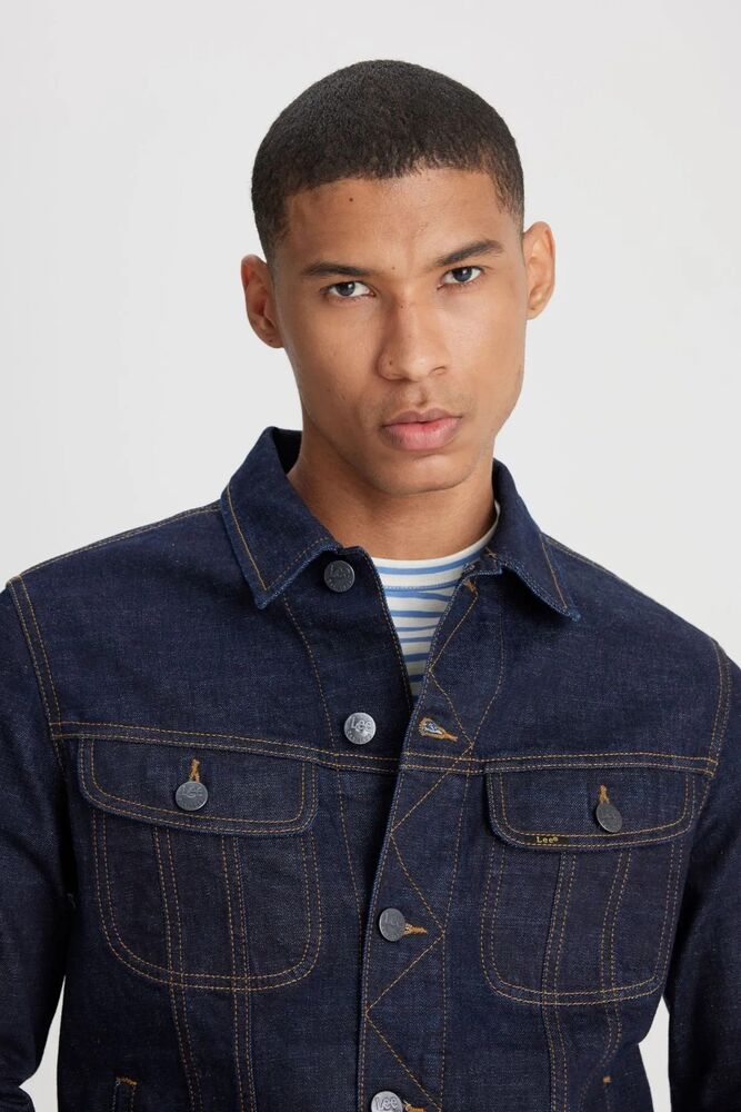 Lee Trucker Erkek Jean Ceket L89ZLJ049 - 4