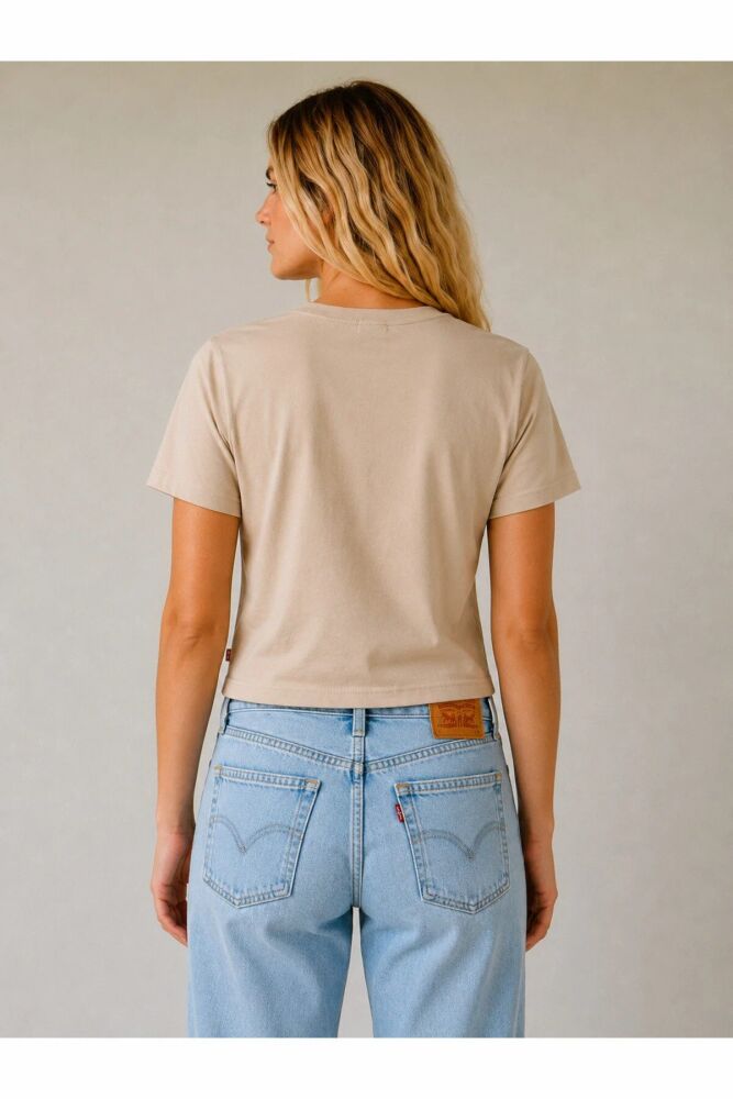 Levi's Gr Vıntage Tee Corded Scrıpt Logo Kadın Gri Tişört 008C0-0004 (1)