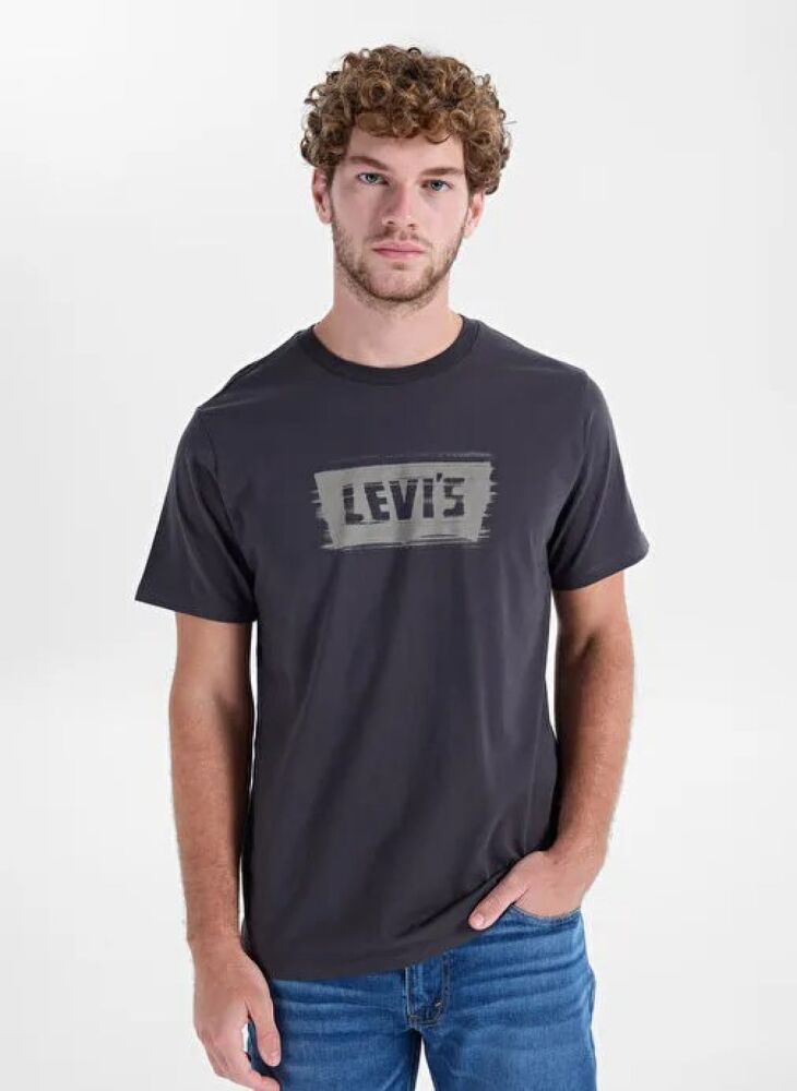 Levi's Graphıc Crewneck Tee Blurred Bw 1 Jersey Erkek Antrasit Tişört A2823-0378