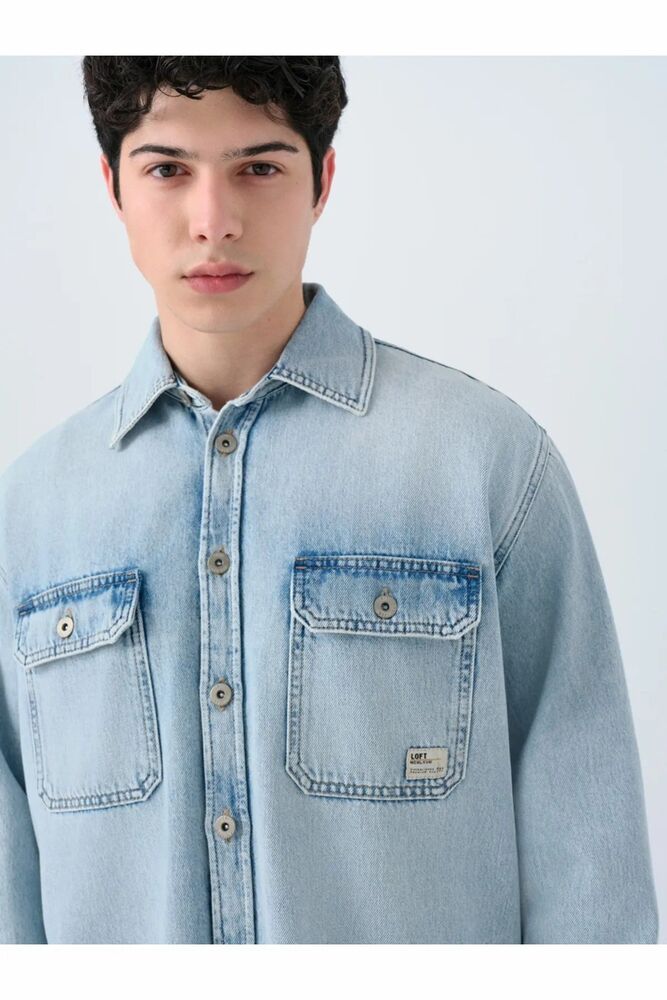 Loft Alejo Lıght Wash Erkek Jean Gömlek LF2039699 - 2