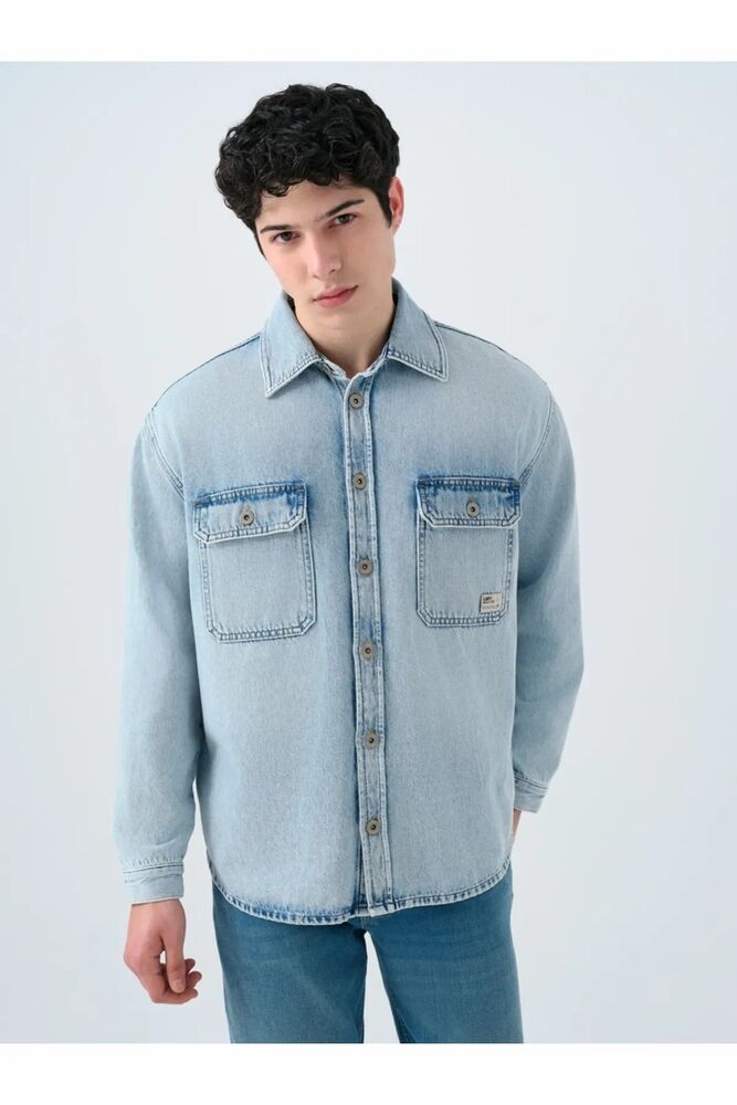 Loft Alejo Lıght Wash Erkek Jean Gömlek LF2039699 - 3