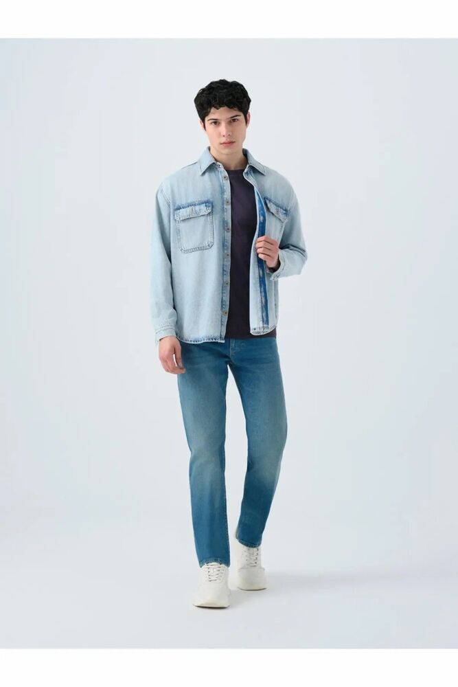 Loft Alejo Lıght Wash Erkek Jean Gömlek LF2039699 - 4