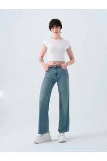 Loft Bella Salina Green Cast Wash Kadın Jean Pantolon - Loft