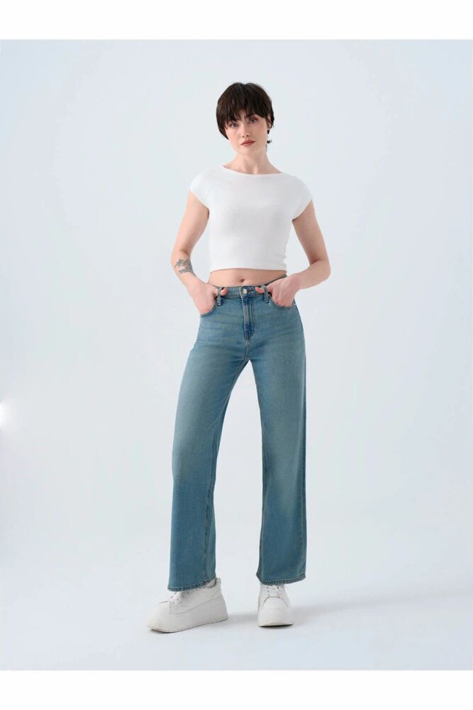 Loft Bella Salina Green Cast Wash Kadın Jean Pantolon