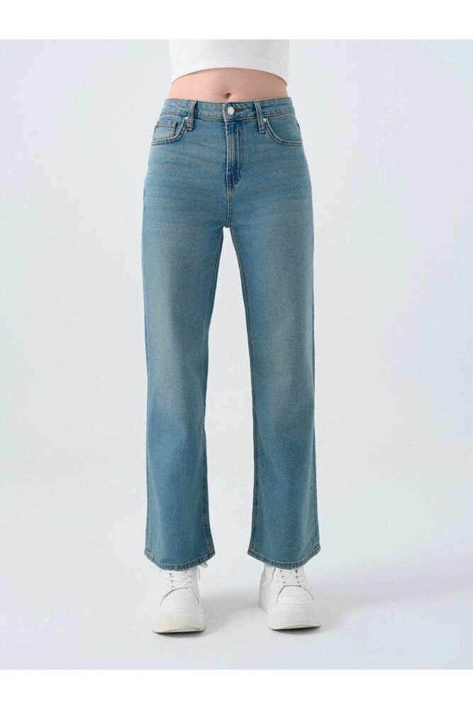 Loft Bella Salina Green Cast Wash Kadın Jean Pantolon (1)