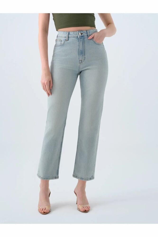 Loft Cosfort Straıght Carmen Vıntage Ice Blue Wash Kadın Jean Pantolon LF2038797 (1)