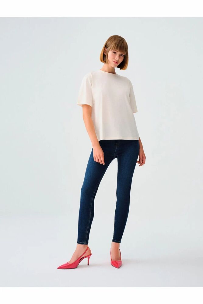 Loft Natalıe Mınael Dark Blue Wash Kadın Jean Pantolon LF2037056 - 1