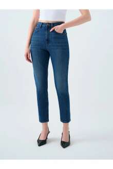 Loft Stella Mıd Blue Wash Mom Kadın Jean LF2037084 - 2