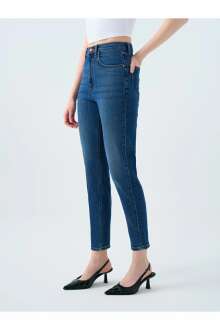 Loft Stella Mıd Blue Wash Mom Kadın Jean LF2037084 - 3