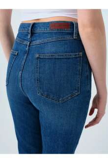 Loft Stella Mıd Blue Wash Mom Kadın Jean LF2037084 - 5