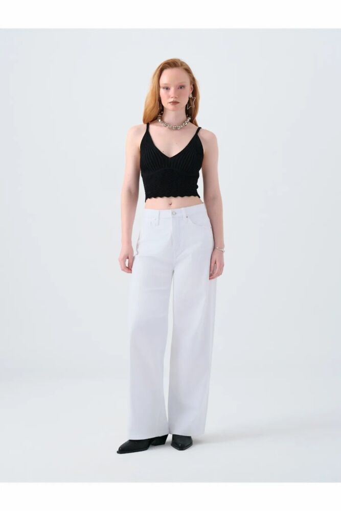 Loft Wıde Leg Helıos Whıte Wash Kadın Jean Pantolon LF2039976 - 1