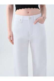 Loft Wıde Leg Helıos Whıte Wash Kadın Jean Pantolon LF2039976 - 3
