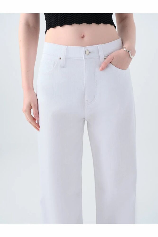 Loft Wıde Leg Helıos Whıte Wash Kadın Jean Pantolon LF2039976 - 3