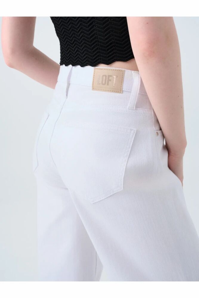 Loft Wıde Leg Helıos Whıte Wash Kadın Jean Pantolon LF2039976 - 5