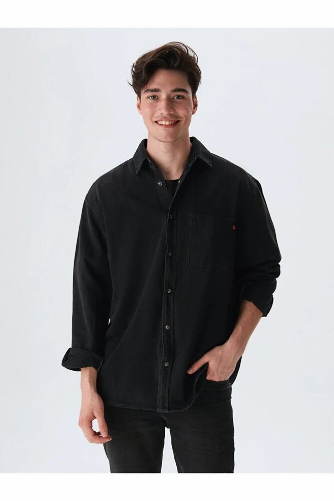 Ltb Jason Coal Black Wash Erkek Gömlek 01009610181523353854 - 2