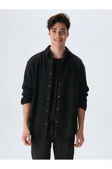 Ltb Jason Coal Black Wash Erkek Gömlek 01009610181523353854 - 3