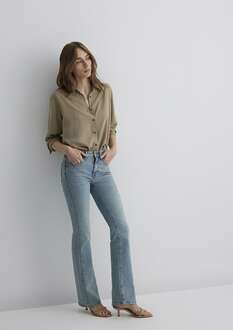 Marıa Lt Uset Mavi Premium Bol Paça Kadın Jean Pantolon 101225-89221 - 2