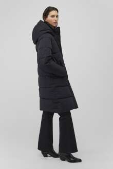 Mav Uzun Şişme Siyah Kadın Mont 1110228-900 - Mavi (1)