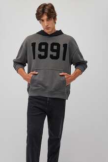Mavi 1991 Kapüşonlu Koyu Gölge Gri Erkek Sweat 0S10166-70088 - 1