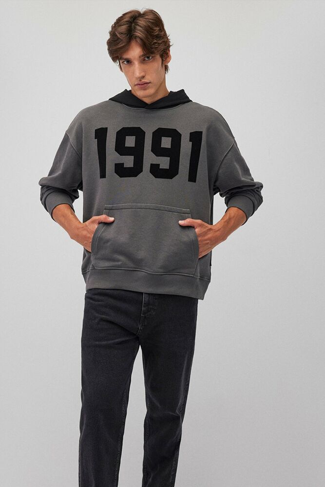 Mavi 1991 Kapüşonlu Koyu Gölge Gri Erkek Sweat 0S10166-70088 - 1