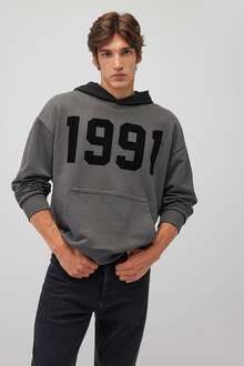 Mavi 1991 Kapüşonlu Koyu Gölge Gri Erkek Sweat 0S10166-70088 - 2