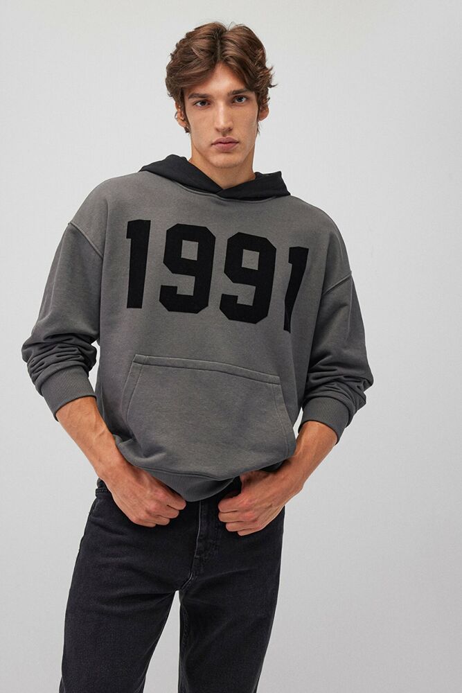 Mavi 1991 Kapüşonlu Koyu Gölge Gri Erkek Sweat 0S10166-70088 - 2