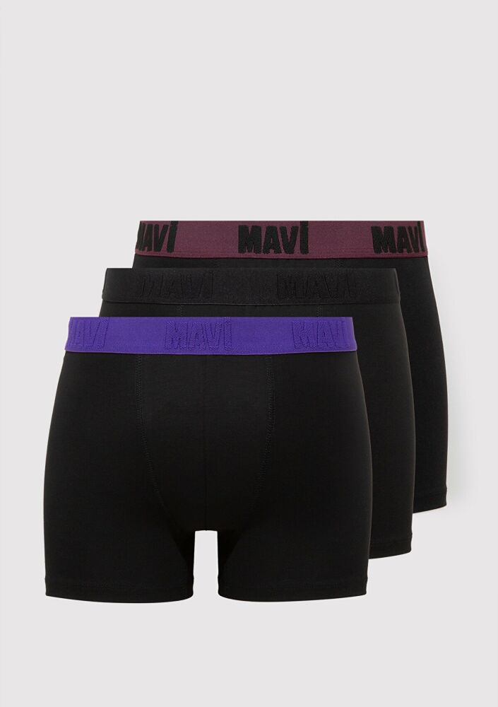 Mavi 3 Lü Paket Siyah Erkek Boxer 0912269-900
