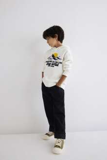 Mavi Adventure Is Callıng Baskılı Kapüşonlu Çocuk Sweat 6S10077-70057 - 1