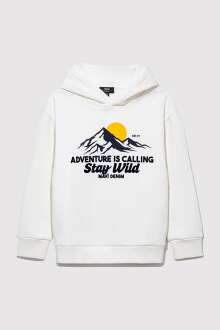 Mavi Adventure Is Callıng Baskılı Kapüşonlu Çocuk Sweat 6S10077-70057 - 3