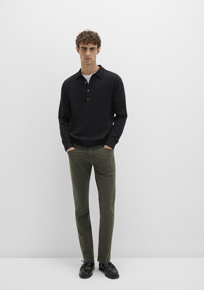 Mavi ake Mavi Black Koyu Yeşil Gabardin Erkek Pantolon 0042290685 - 1