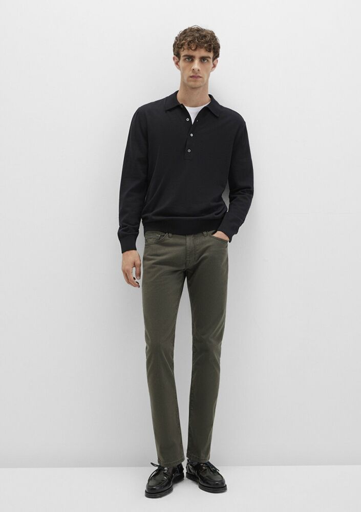 Mavi ake Mavi Black Koyu Yeşil Gabardin Erkek Pantolon 0042290685 - 2