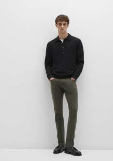 Mavi ake Mavi Black Koyu Yeşil Gabardin Erkek Pantolon 0042290685 - 3