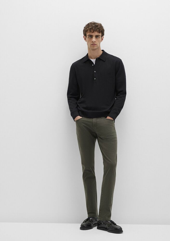 Mavi ake Mavi Black Koyu Yeşil Gabardin Erkek Pantolon 0042290685 - 3