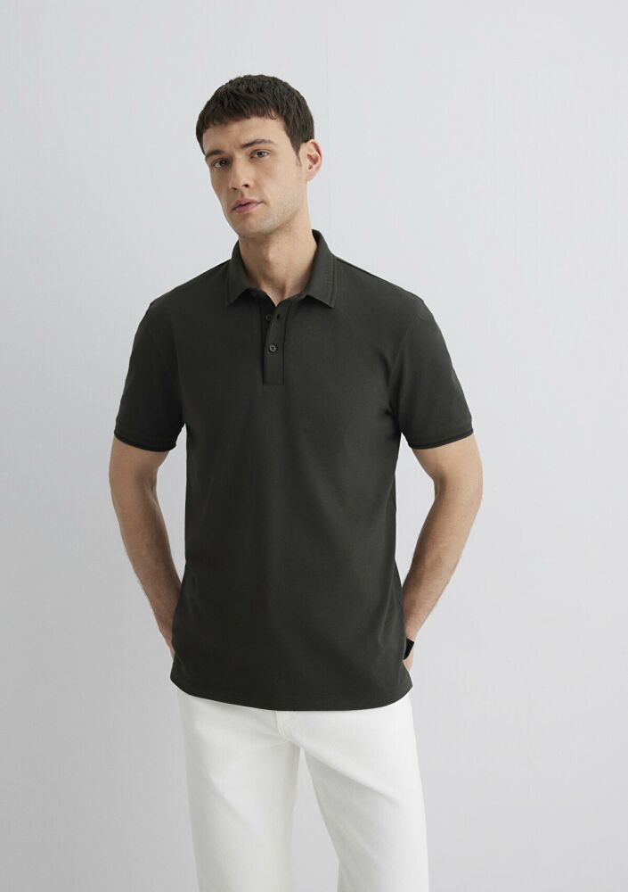 Mavi Antrasit Polo Erkek Tişört 0612648-71587 - 3