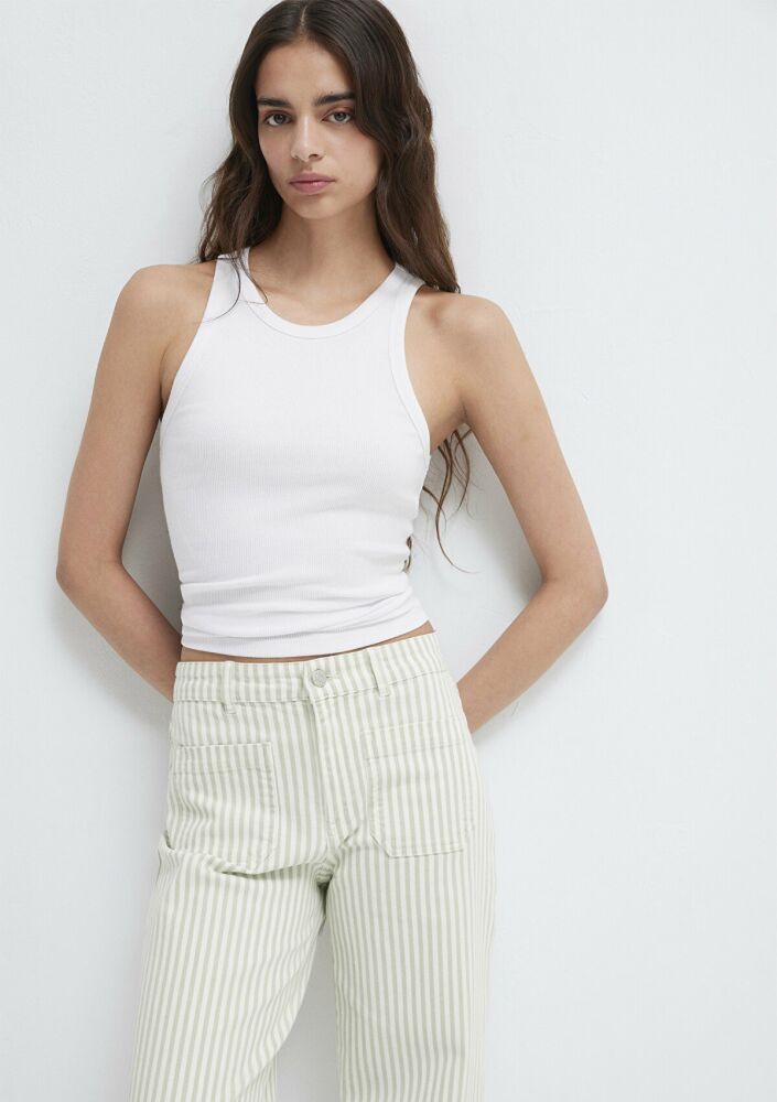 Mavi Askılı Basıc Beyaz Kadın Atlet 1612462-620