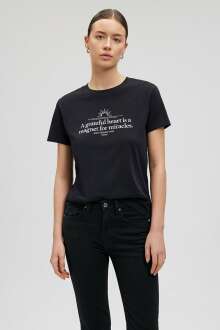 Mavi Astroloji Baskılı Kömür Kadın Tişört 1612220-70087 - Mavi (1)