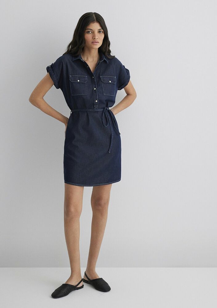 Mavi Barbara Summer Rinse Denim Elbise 130548-28636 - 1