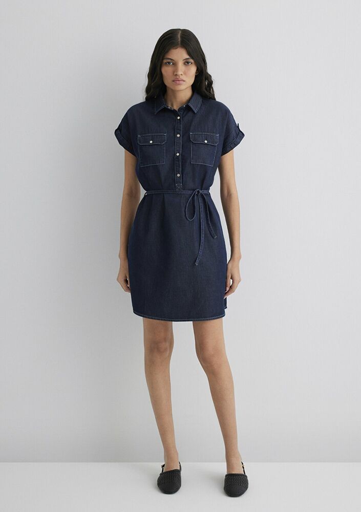 Mavi Barbara Summer Rinse Denim Elbise 130548-28636 - 3