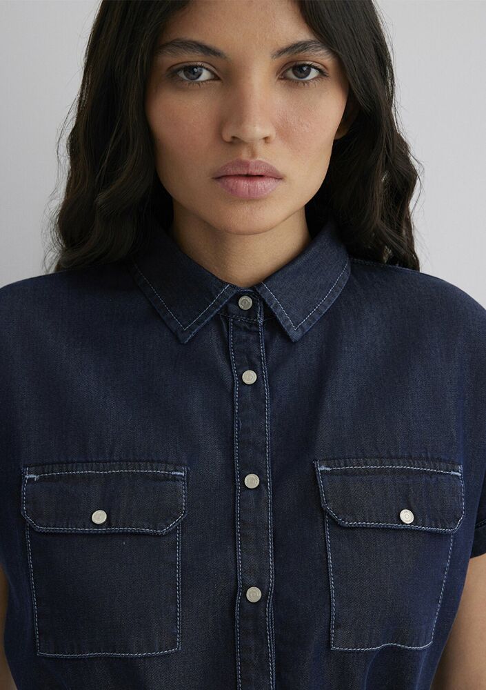 Mavi Barbara Summer Rinse Denim Elbise 130548-28636 - 5