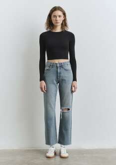 Mavi Barcelona Lt Shaded Denim Straight Yüksek Bel Düz Paça Kadın Jean Pantolon 101047-90494 - 3