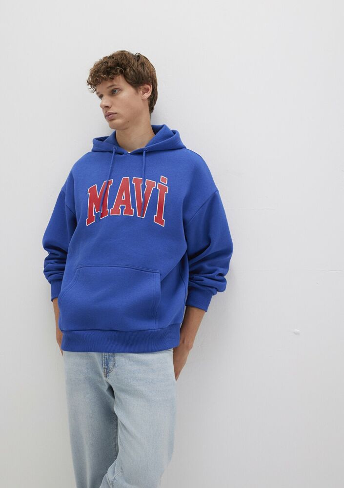 Mavi Baskılı Erkek Sweat 067149-70907