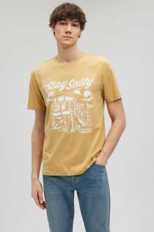 Mavi Baskılı Erkek Tişört 0612079-70211 - Mavi (1)