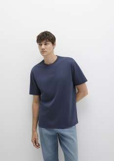 Mavi Baskılı Gece Mavi Erkek Tişört 0613102-85315 - Mavi (1)