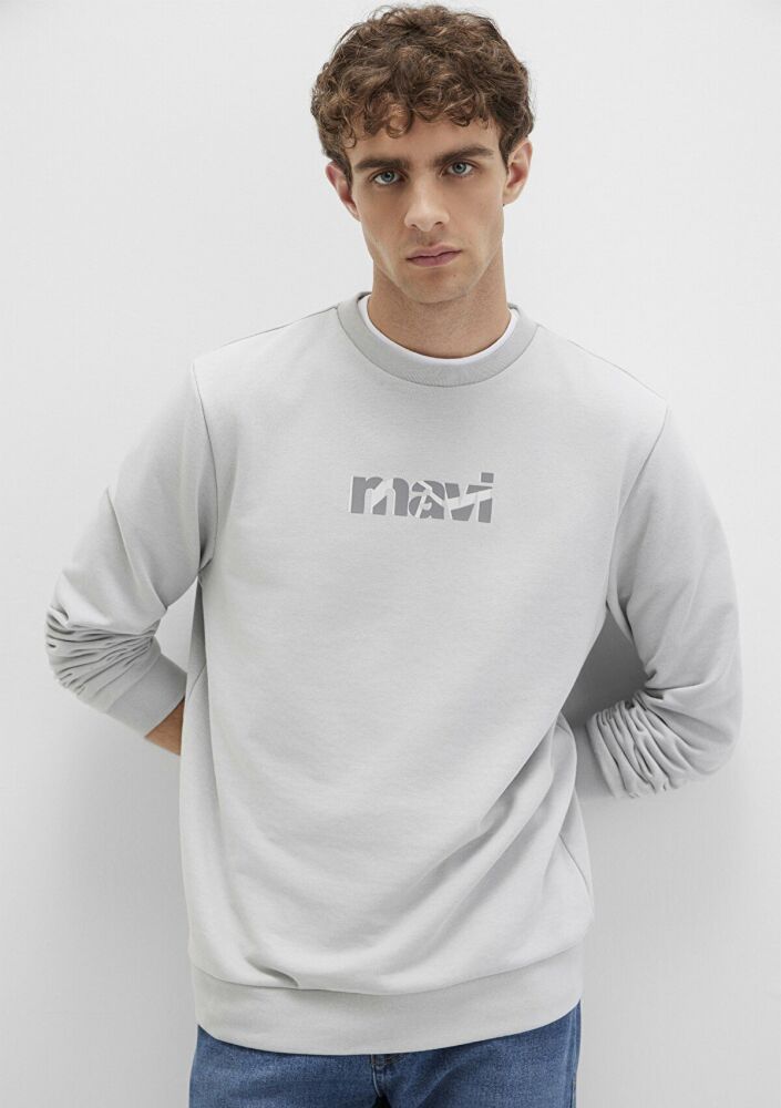 Mavi Baskılı Gri Erkek Sweat 0S10402-70075