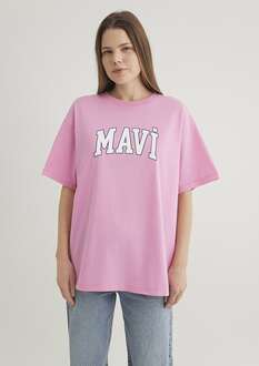 Mavi Baskılı Gül Pembe Kadın Tişört 1600843-71032 - 3