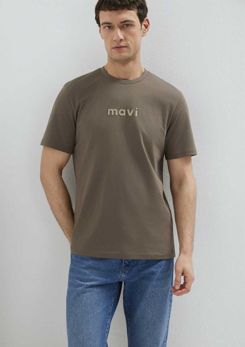 Mavi Baskılı Kahve Erkek Tişört 0612732-83866